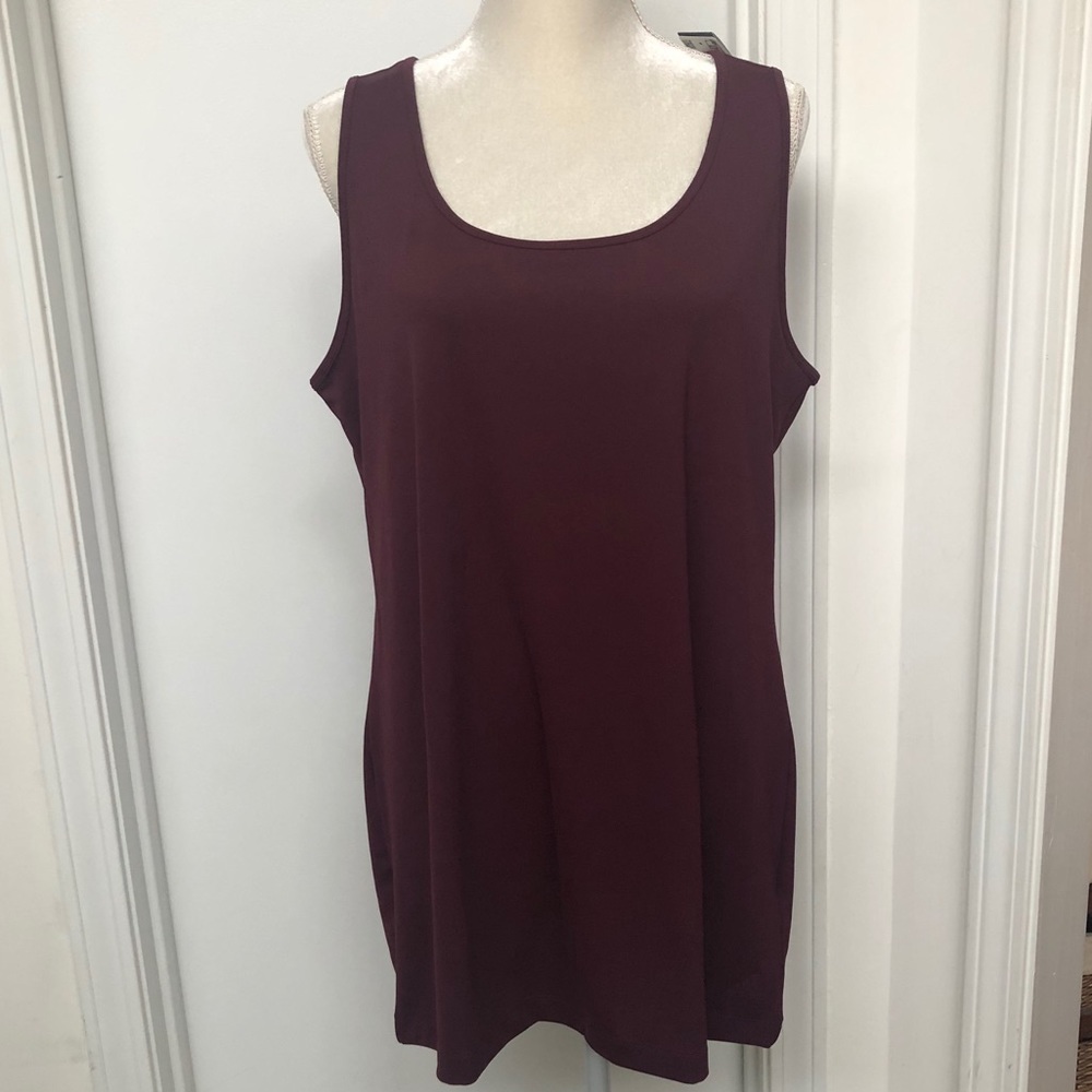 Adidas Women’s Size 2X Long Tank Top Maroon NWT